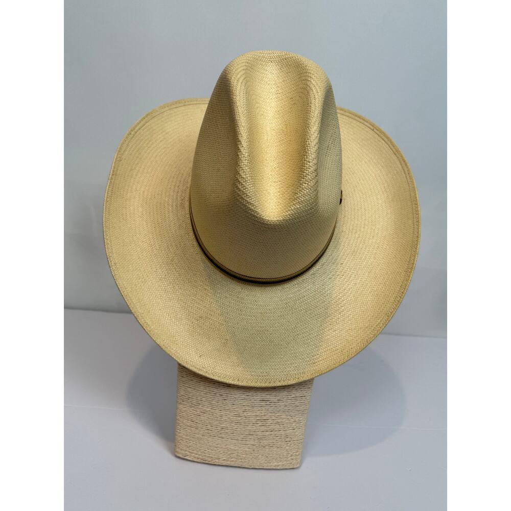 Vtg Resistol Self-Conforming Straw Western Cowboy Hat Made in TX USA Wide Brim